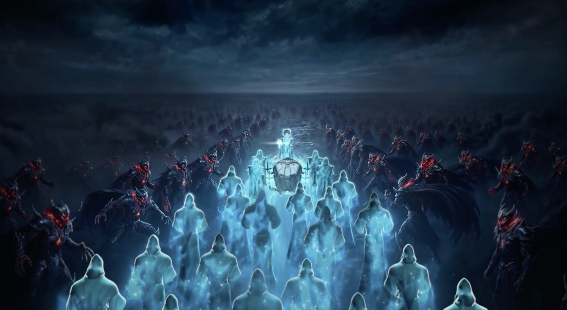 SS13 Afterlight season art showing spirit watchers moving through a monster-filled route